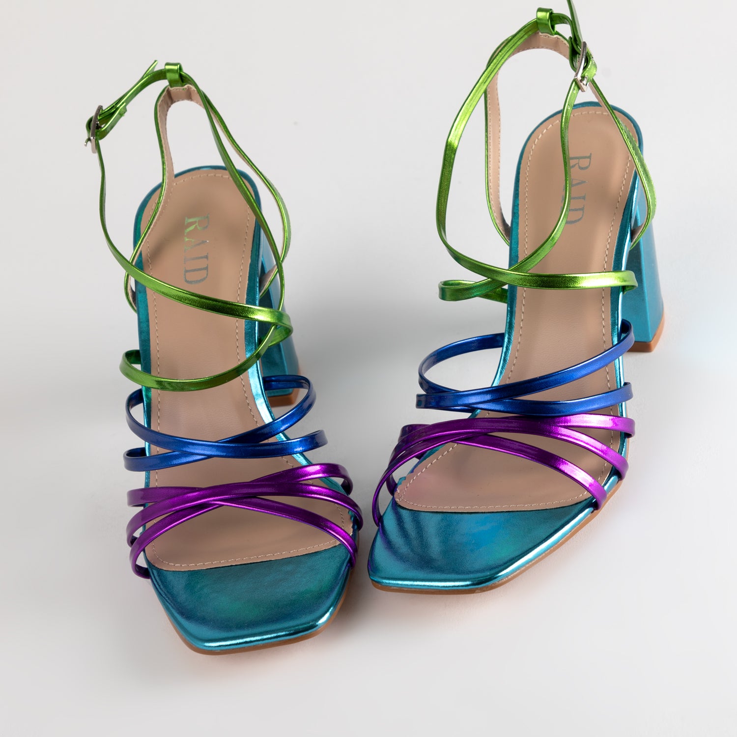 RAID Devika Strappy Sandal in Blue Multi